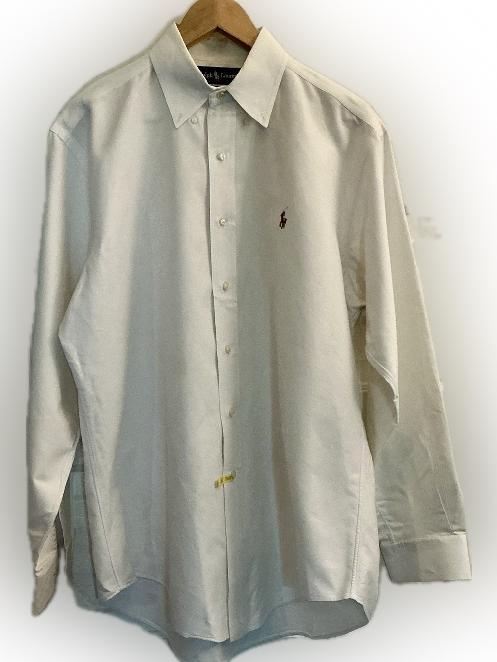 Ralph Lauren Yarmouth White 15.5-34 Button-Down Oxford Shirt